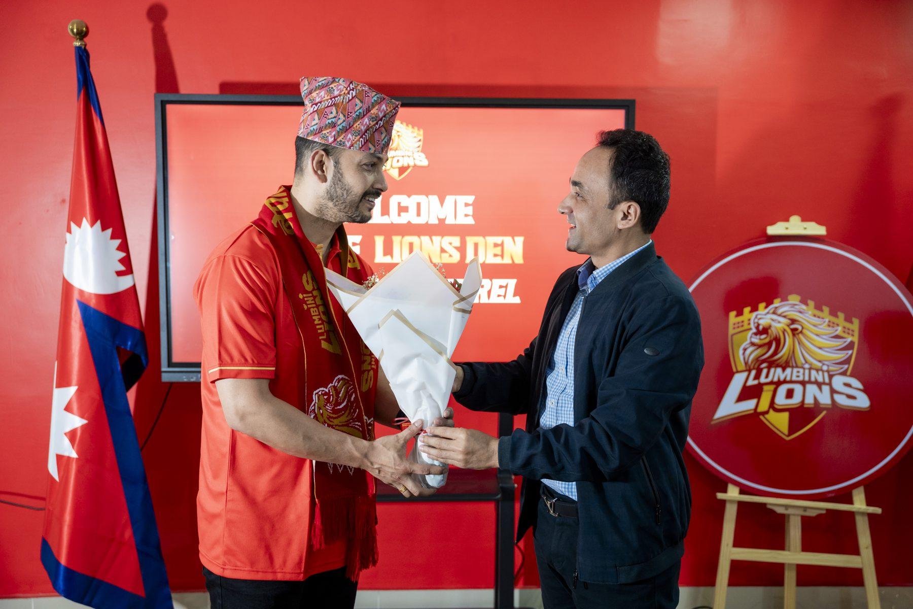 Subash Khakurel welcomed to the Lumbini Lions Den